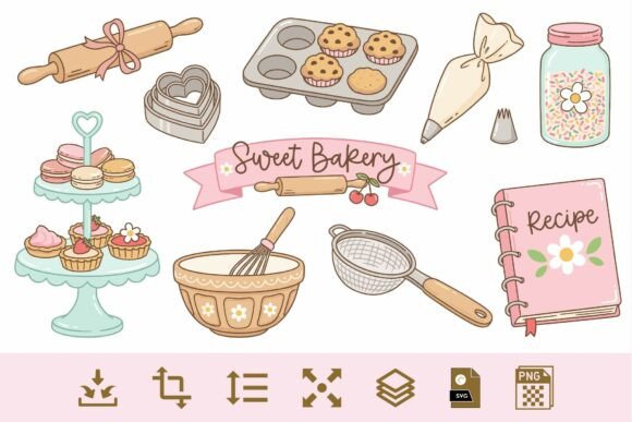 Download Sweet Bakery Clipart PNG &amp; SVG Bundle - Bundle Collection