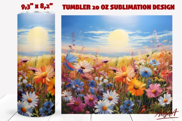 Download Wild Flower Tumbler Wrap, Oil Painting - Tumbler wrap Collection