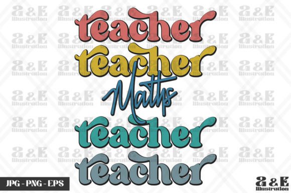 Download Retro Maths Teacher Rainbow School - Premium Resources