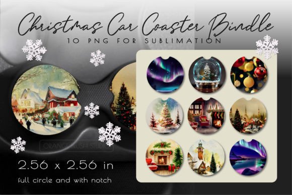 Download Christmas Car Coaster Bundle 10 PNG - Bundle Collection