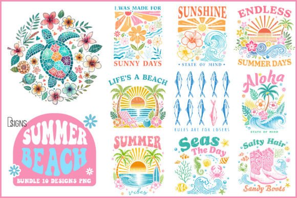 Download Summer Beach Flowers Bundle Sublimation - Bundle Collection