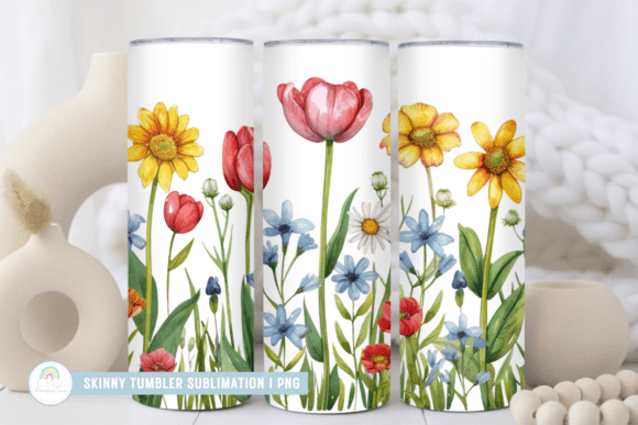 Download Spring Floral Sublimation Tumbler Wrap - Tumbler wrap Collection