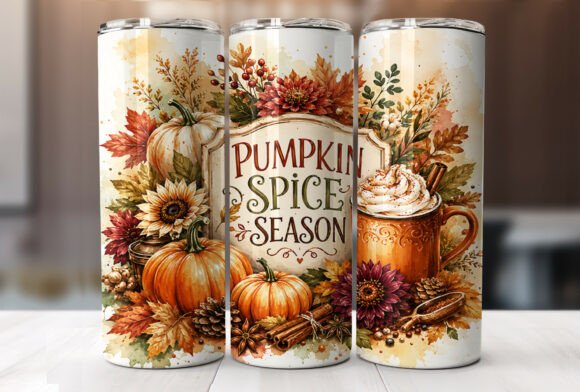 Download Pumpkin Spice Season 20oz Tumbler Wrap - Tumbler wrap Collection