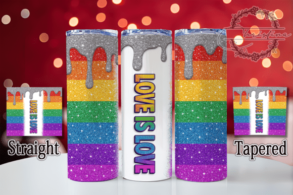 Download Love is Love LGBTQ Pride Tumbler Wrap - Tumbler wrap Collection
