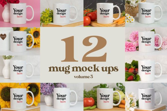 Download 12 Mug MockUps Coffee Cup Mock Up Bundle - Bundle Collection