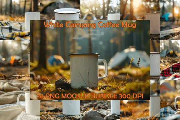 Download White Camping Coffee Mug Mockup Bundle - Bundle Collection