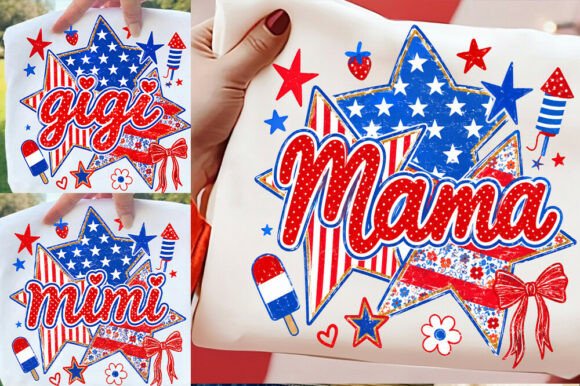 Download 4th July Bundle Preppy American Mama PNG - Bundle Collection
