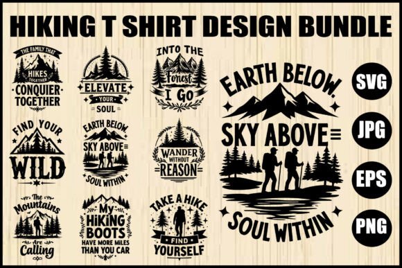 Download Hiking T-Shirt Quote Bundle - Bundle Collection