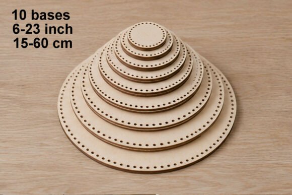 Download Big Bundle of 10 Round Basket Base Set - Bundle Collection