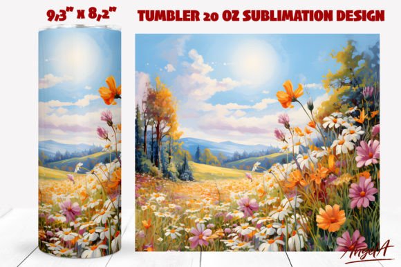 Download Wild Flower Tumbler Wrap, Fields Flowers - Tumbler wrap Collection