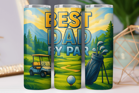 Download Golf Father Tumbler Wrap 20oz Skinny Png - Tumbler wrap Collection