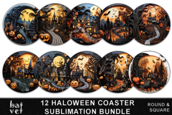 Download Quilling Halloween Car Coaster Bundle - Bundle Collection