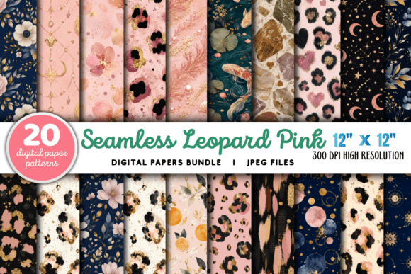 Download Leopard Pink Gold Glitter Pattern Bundle - Bundle Collection