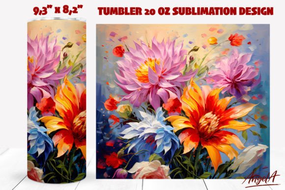 Download Bouquet of Aster Flower Tumbler Wrap - Tumbler wrap Collection