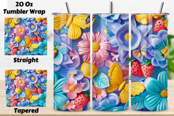 Download 20oz Skinny Flower Tumbler Wrap | Png - Tumbler wrap Collection
