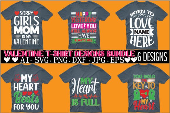 Download VALENTINE T-SHIRT DESIGNS BUNDLE - Bundle Collection