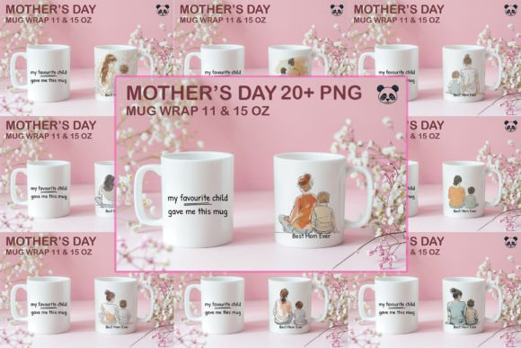 Download Mom and Littler Boy Mug Wrap Bundle - Bundle Collection