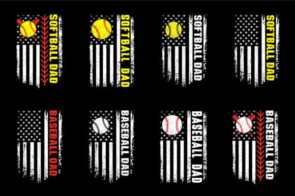 Download Softball Baseball Dad Flag Bundle - Bundle Collection