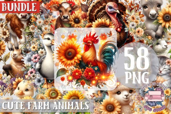 Download Animals Farm Sunflowers Bundle 58 PNG - Bundle Collection