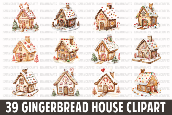 Download Gingerbread House Clipart Bundle PNG - Bundle Collection