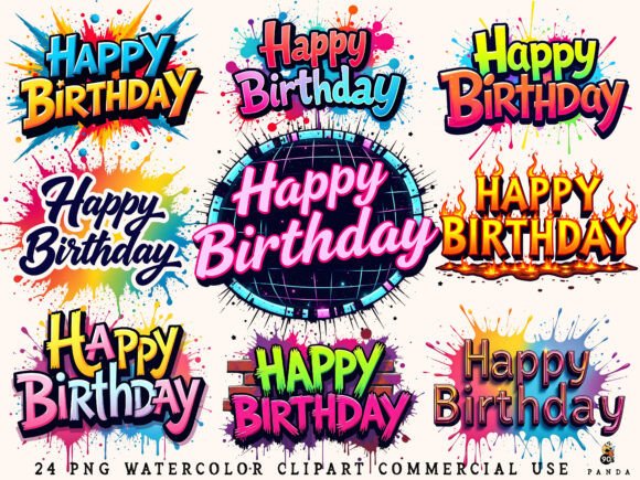 Download Happy Birthday Png Bundle Sublimation - Bundle Collection