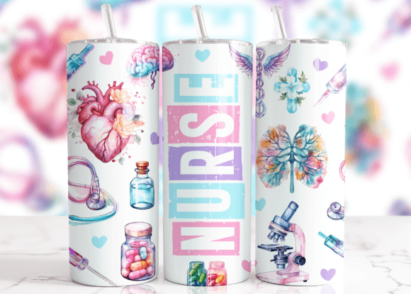 Download Pastel Nurse Tumbler Wrap - Tumbler wrap Collection