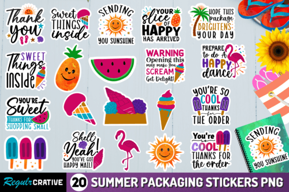 Download Summer Printable Stickers Png Bundle - Bundle Collection
