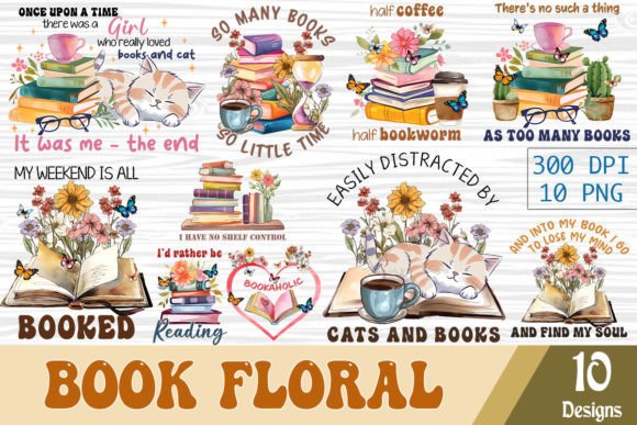 Download Book Floral Quote Bundle Sublimation - Bundle Collection