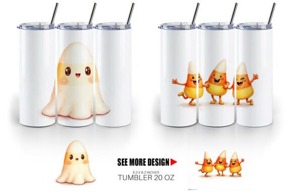 Download Kawaii Candy Corn Monster Tumbler Wrap - Tumbler wrap Collection